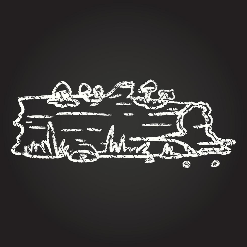 Hollow Log Chalk Drawing vector