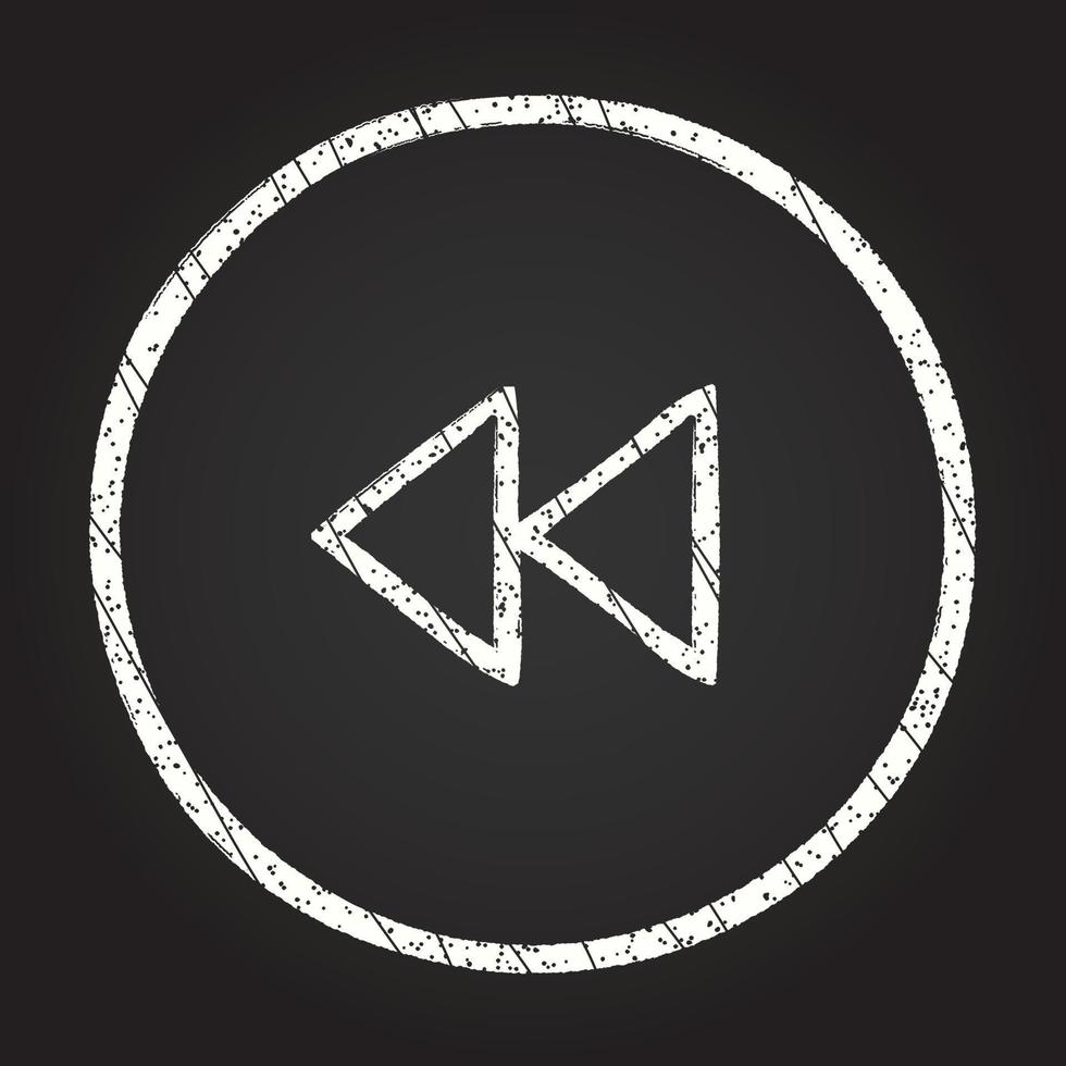 Rewind Symbol Chalk Drawing vector