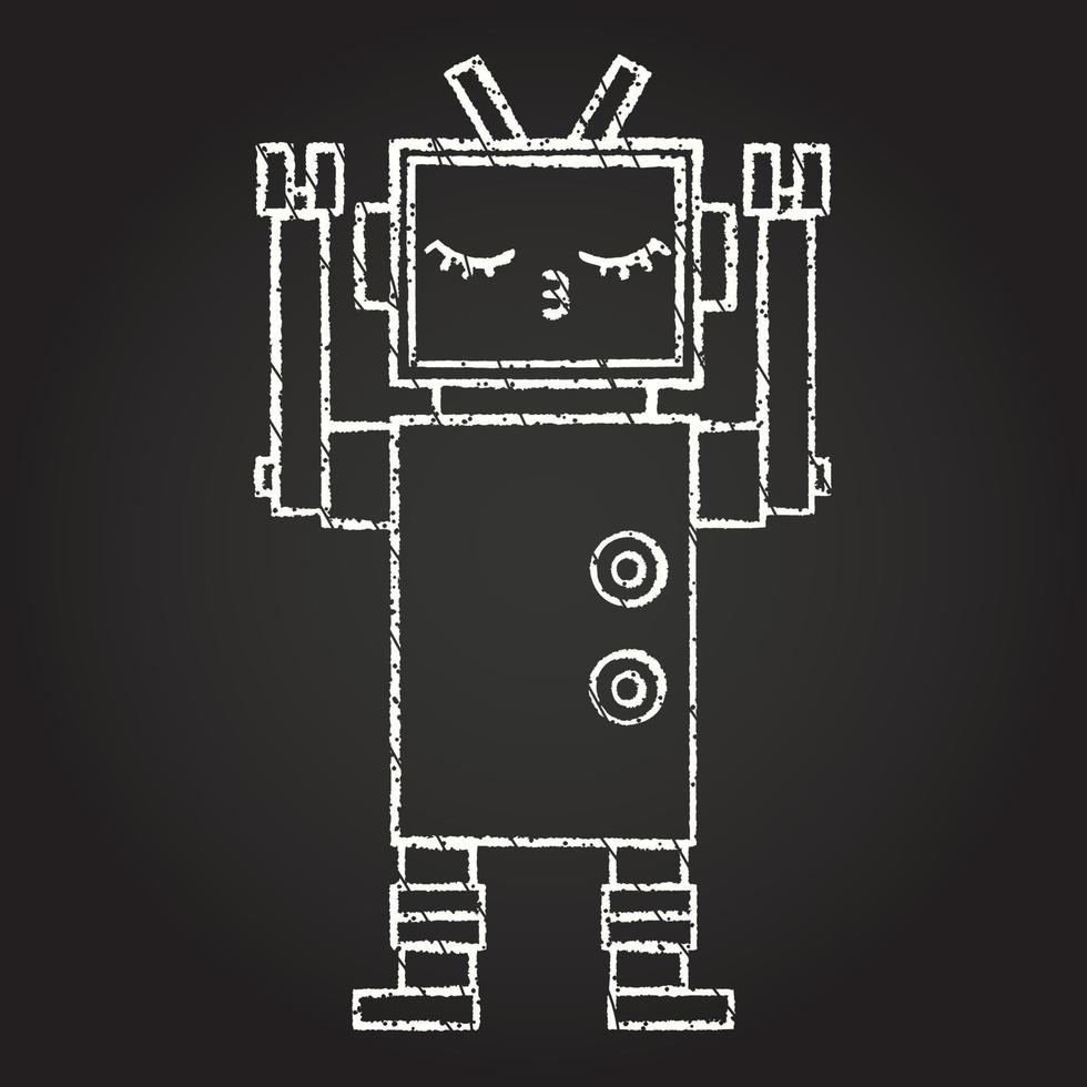 Robot Chalk Drawing 13111427 Vector Art at Vecteezy