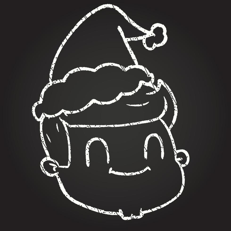 Christmas Man Chalk Drawing vector