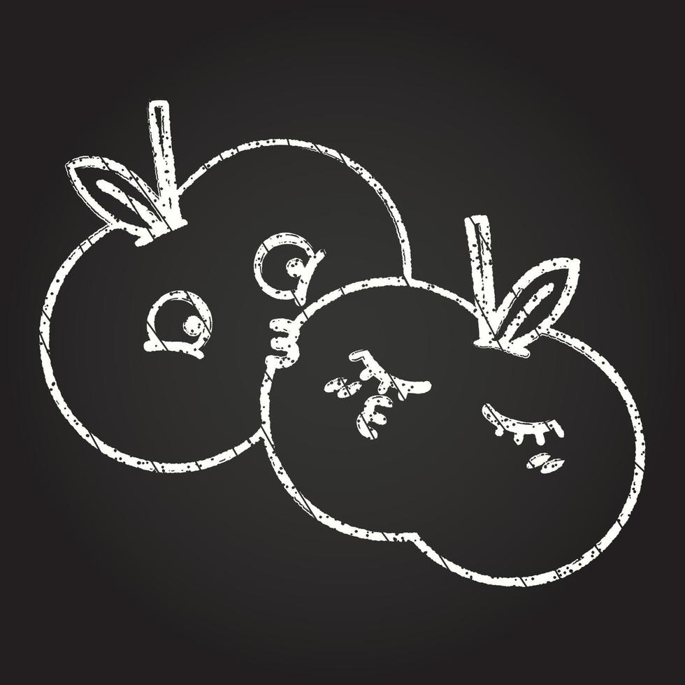 Fruit Chalk Drawing vector