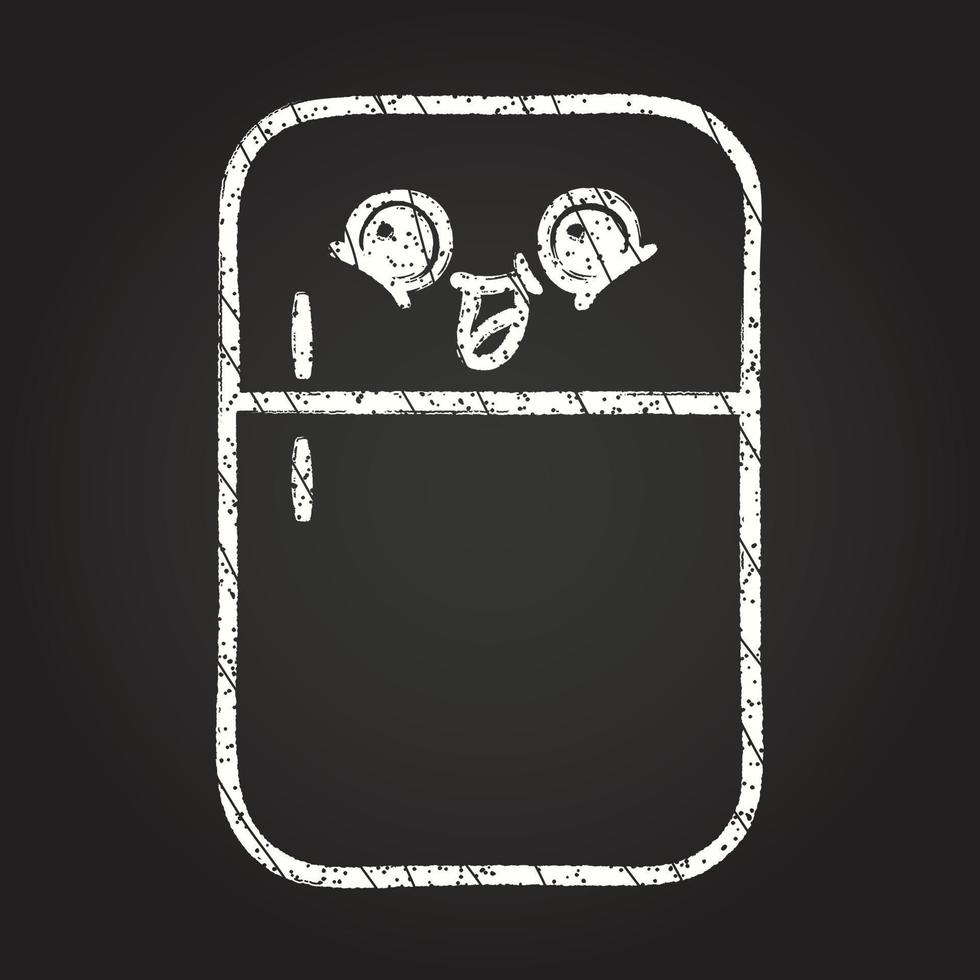 Refrigerator Chalk Drawing vector