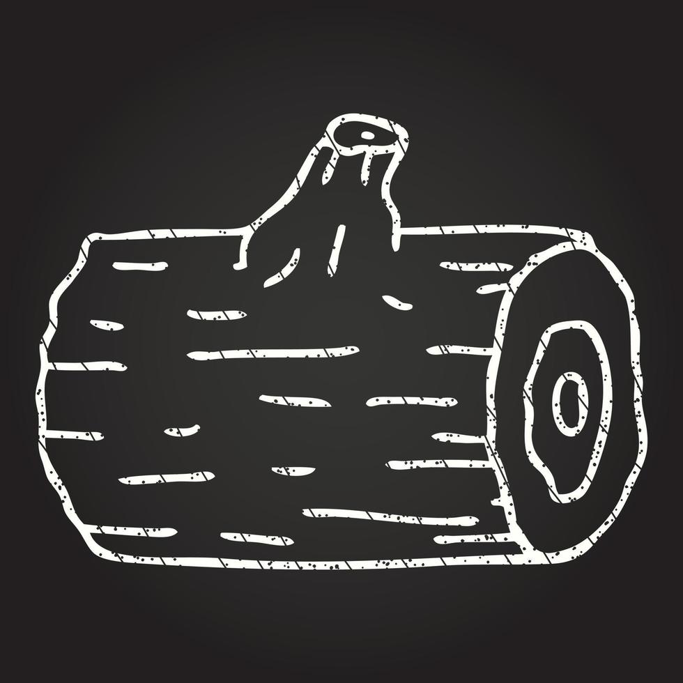 Log Chalk Drawing vector