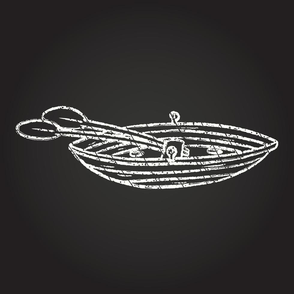 Row Boat Chalk Drawing vector