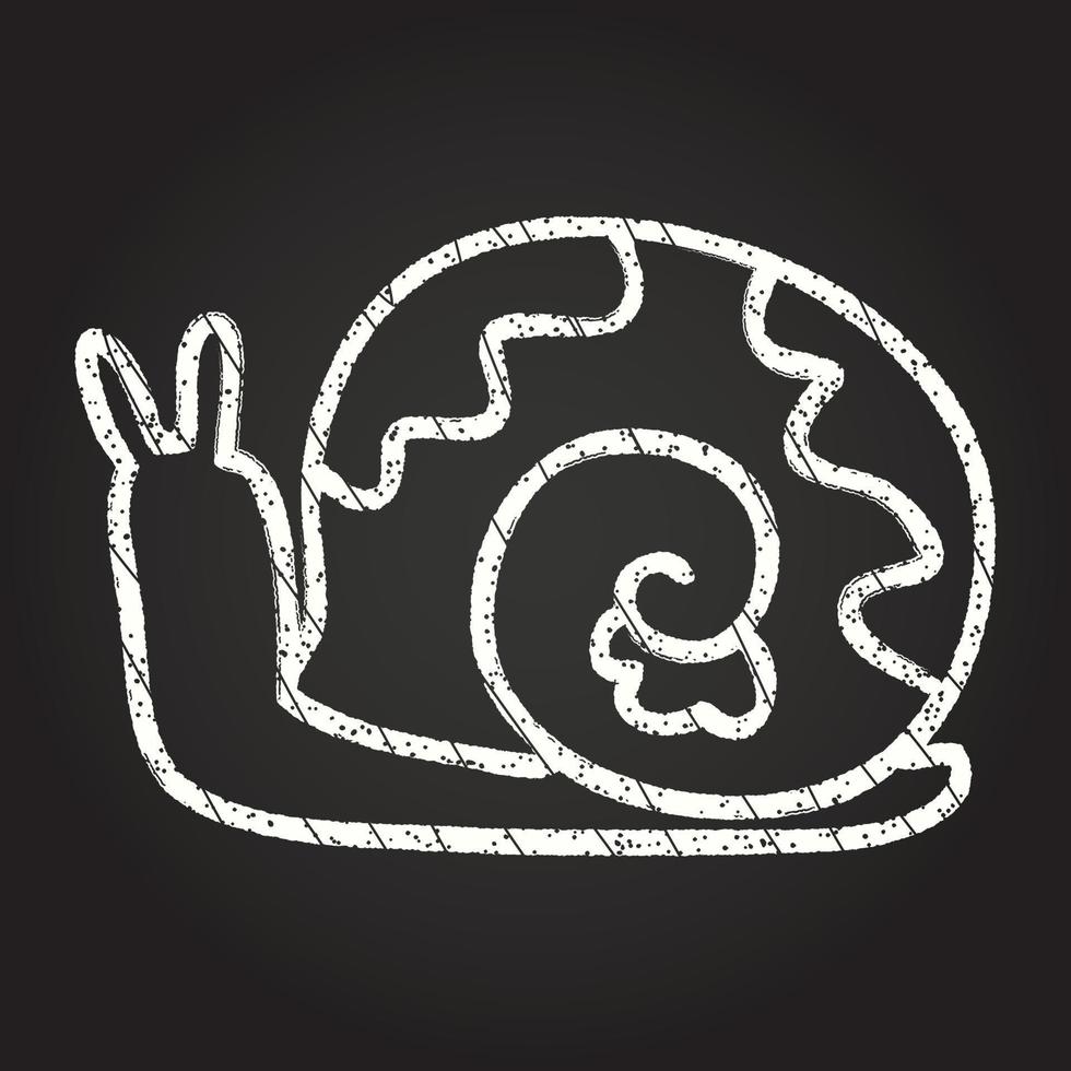 Snail Chalk Drawing vector