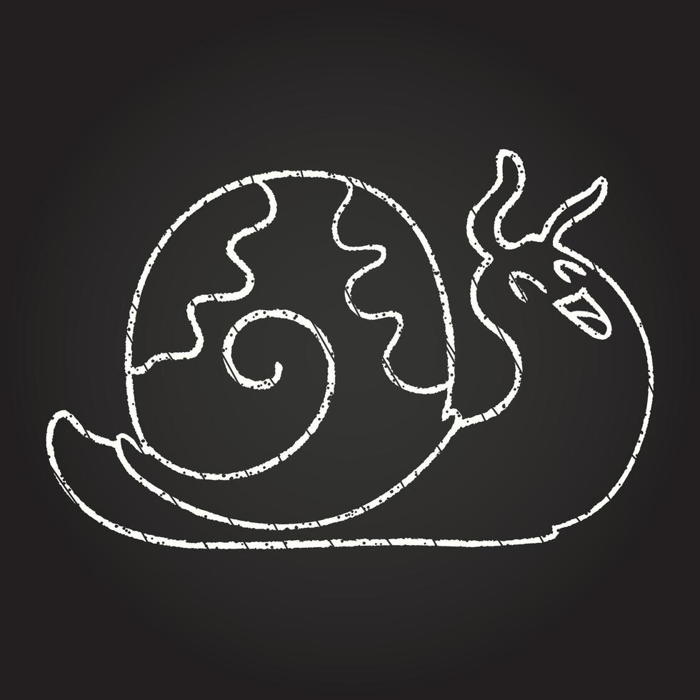 Snail Chalk Drawing vector