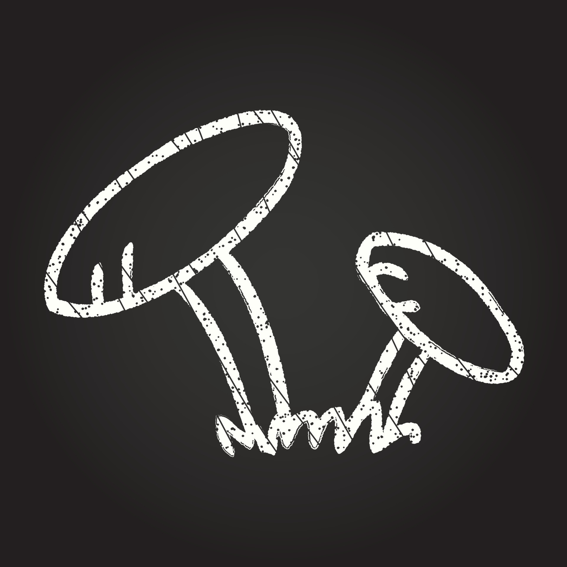 Mushroom Chalk Drawing 13111491 Vector Art at Vecteezy
