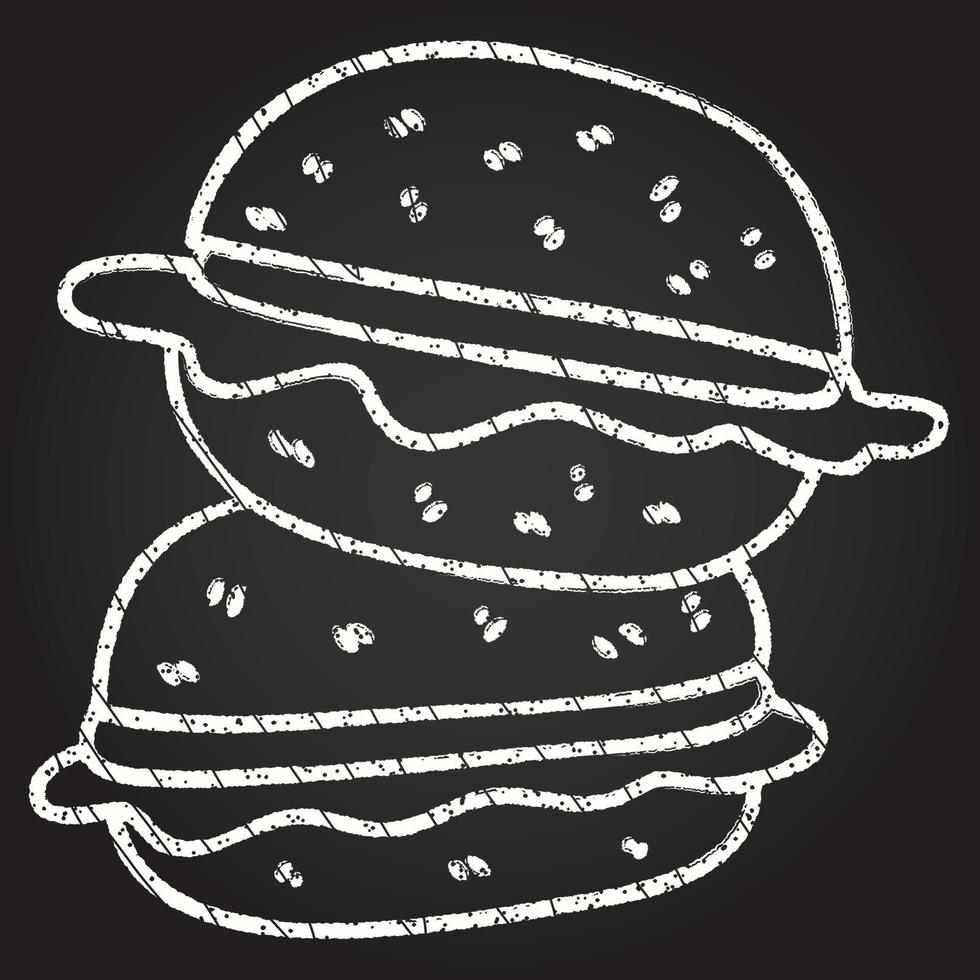 Sandwiches Chalk Drawing vector