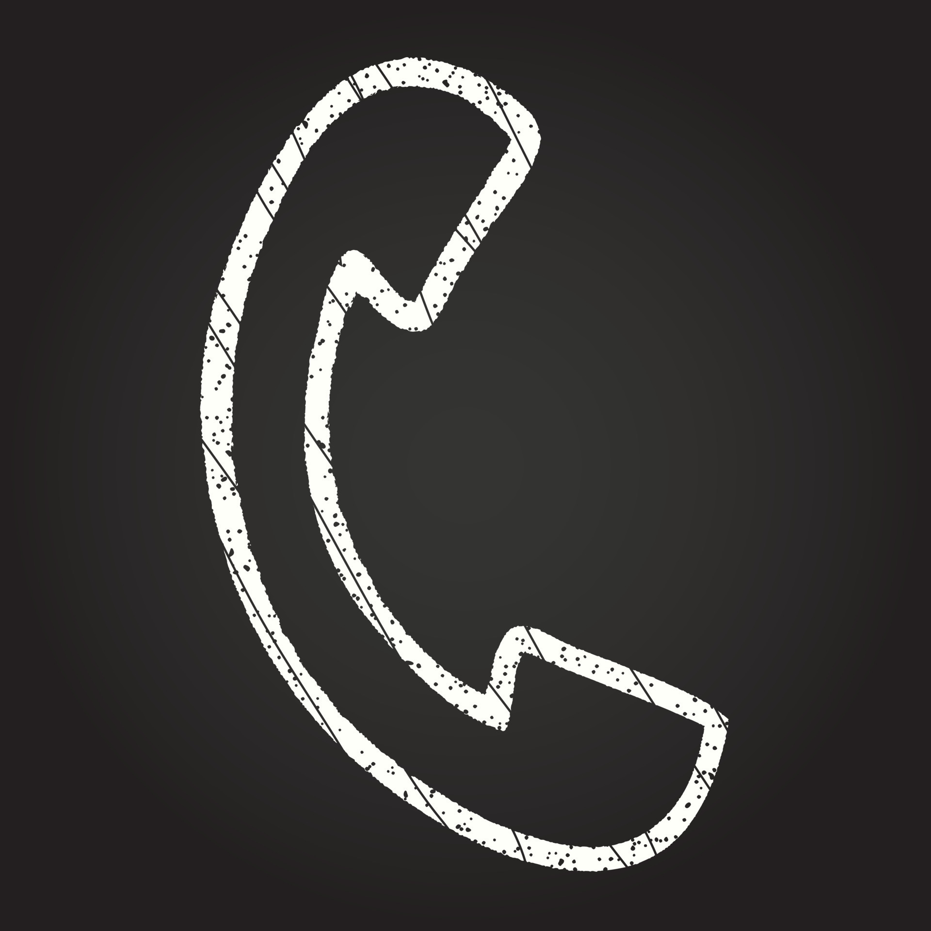 Telephone Receiver Chalk Drawing 13111534 Vector Art at Vecteezy