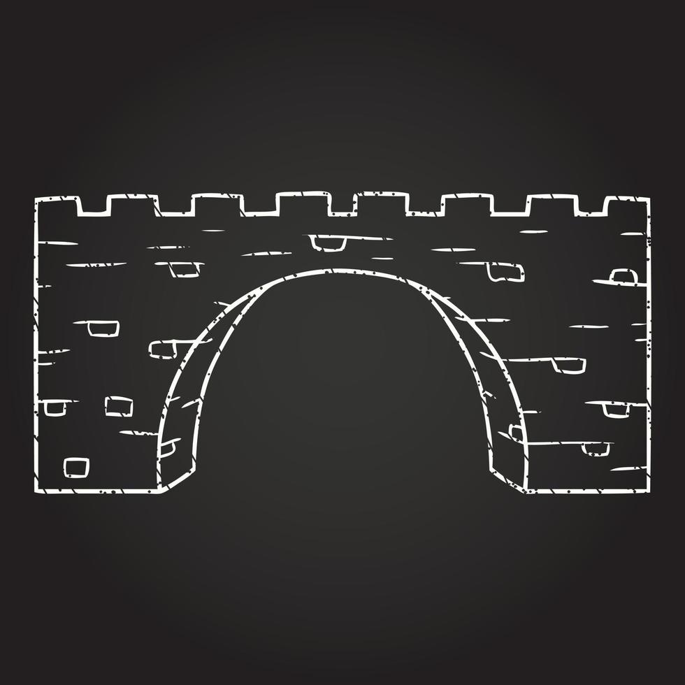 Stone Bridge Chalk Drawing vector