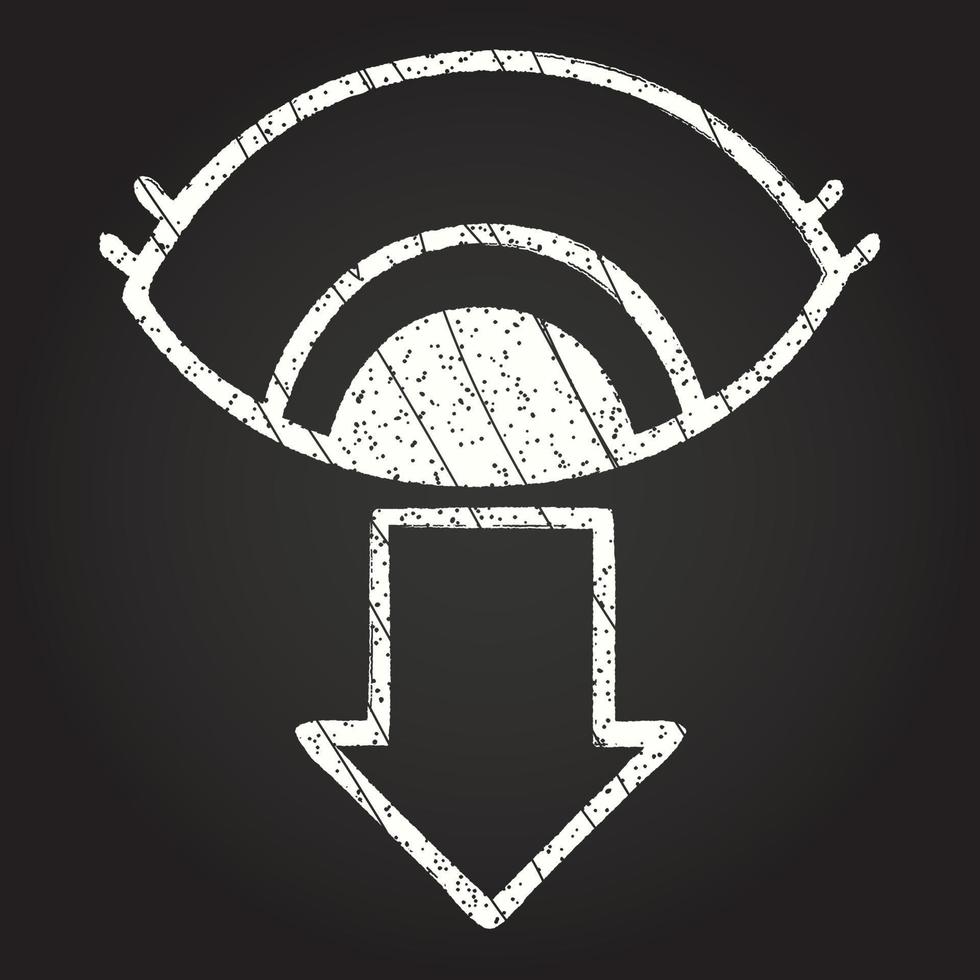 Eye Downwards Chalk Drawing 13111565 Vector Art at Vecteezy