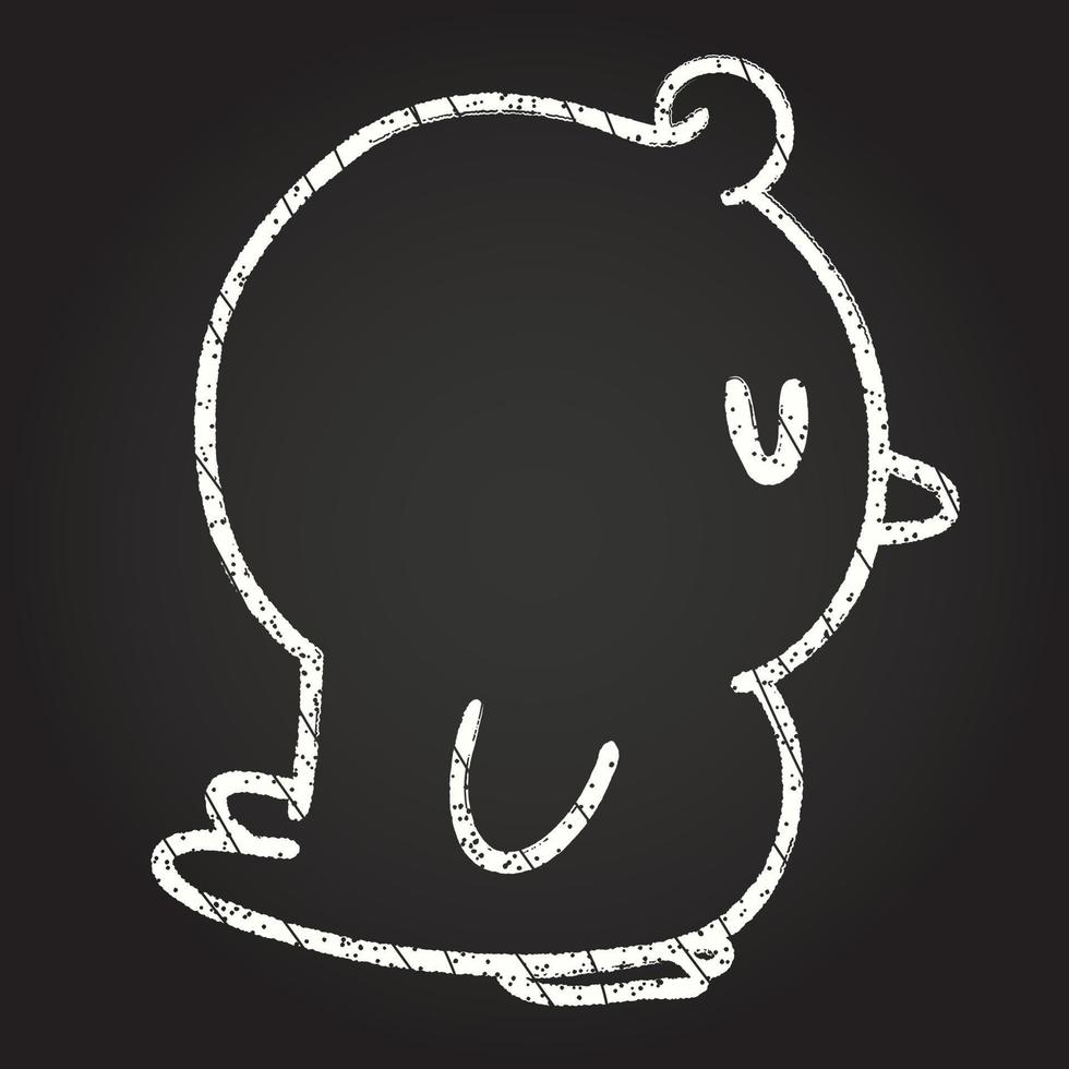 Cute Chick Chalk Drawing vector