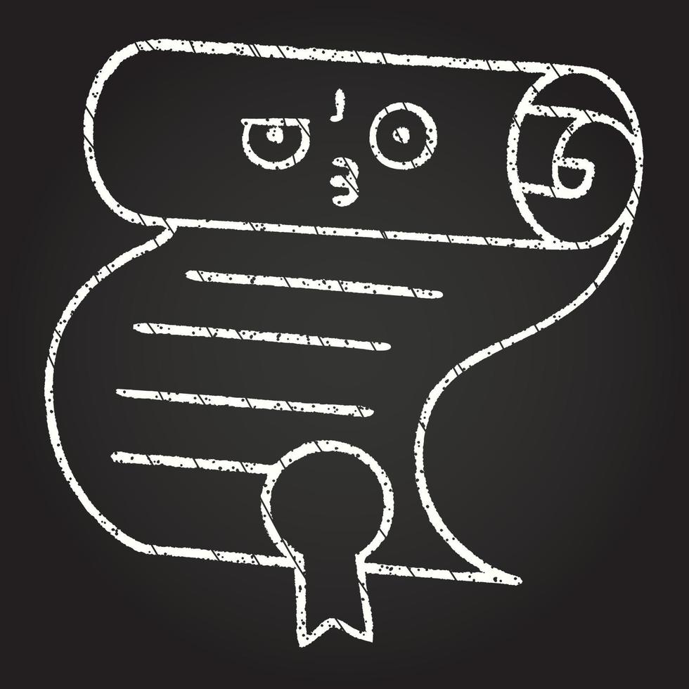 Important Document Chalk Drawing vector