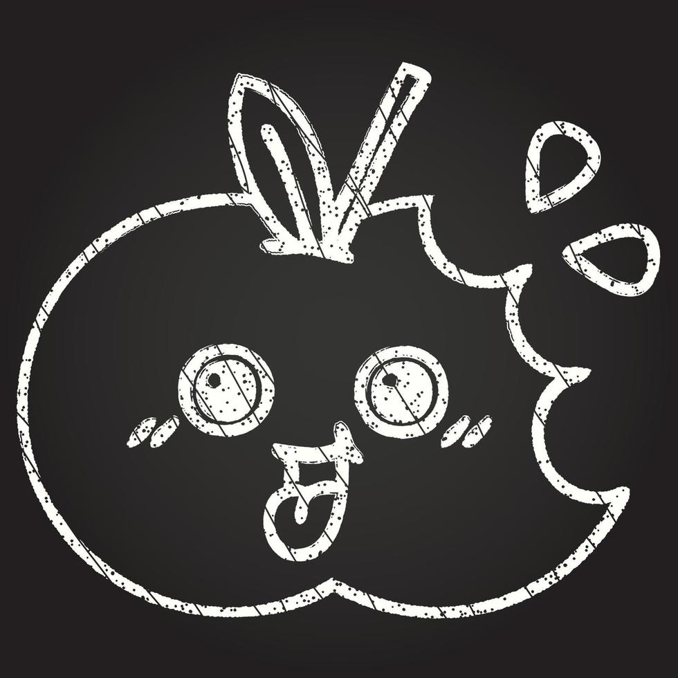 Apple Chalk Drawing vector