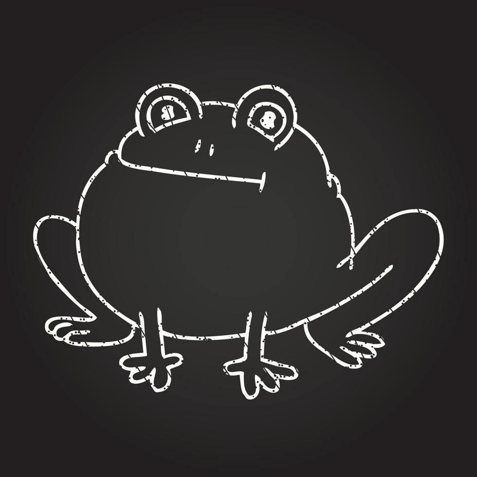 Fat Frog Chalk Drawing vector