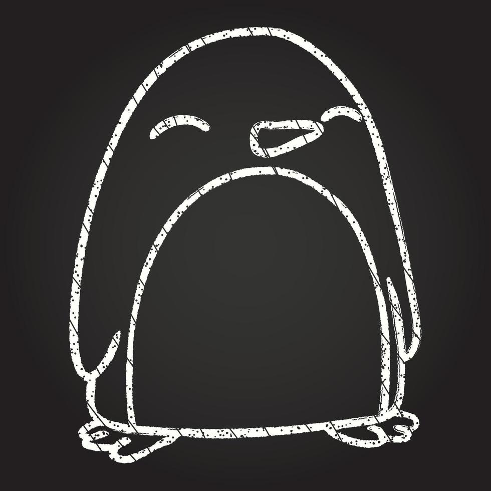 Penguin Chalk Drawing vector