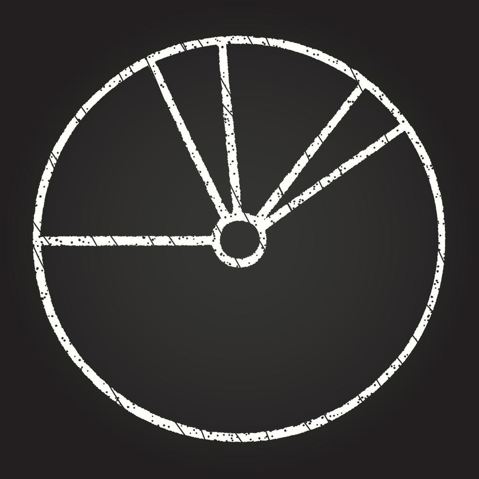 Pie Chart Chalk Drawing vector