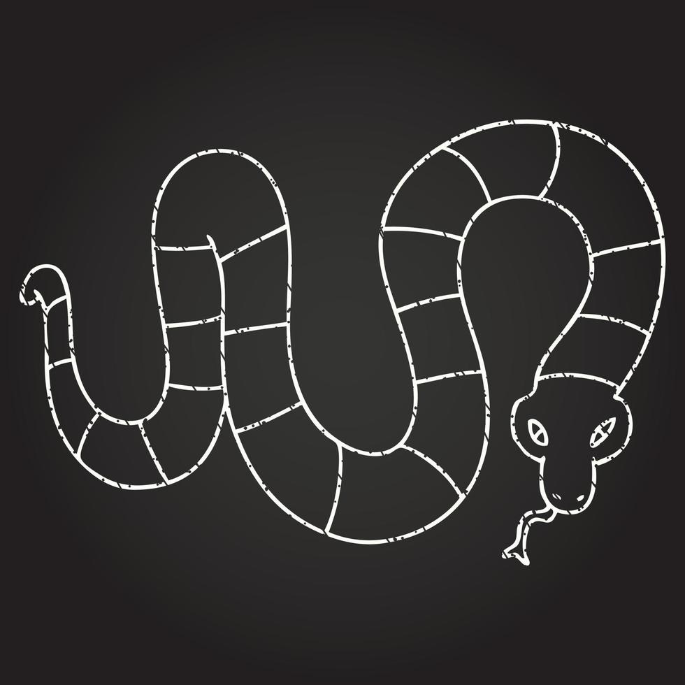 Snake Chalk Drawing vector