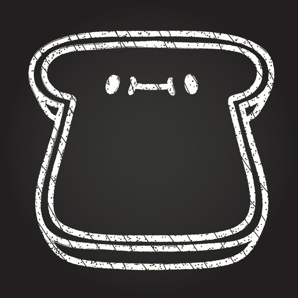 Happy Bread Chalk Drawing vector