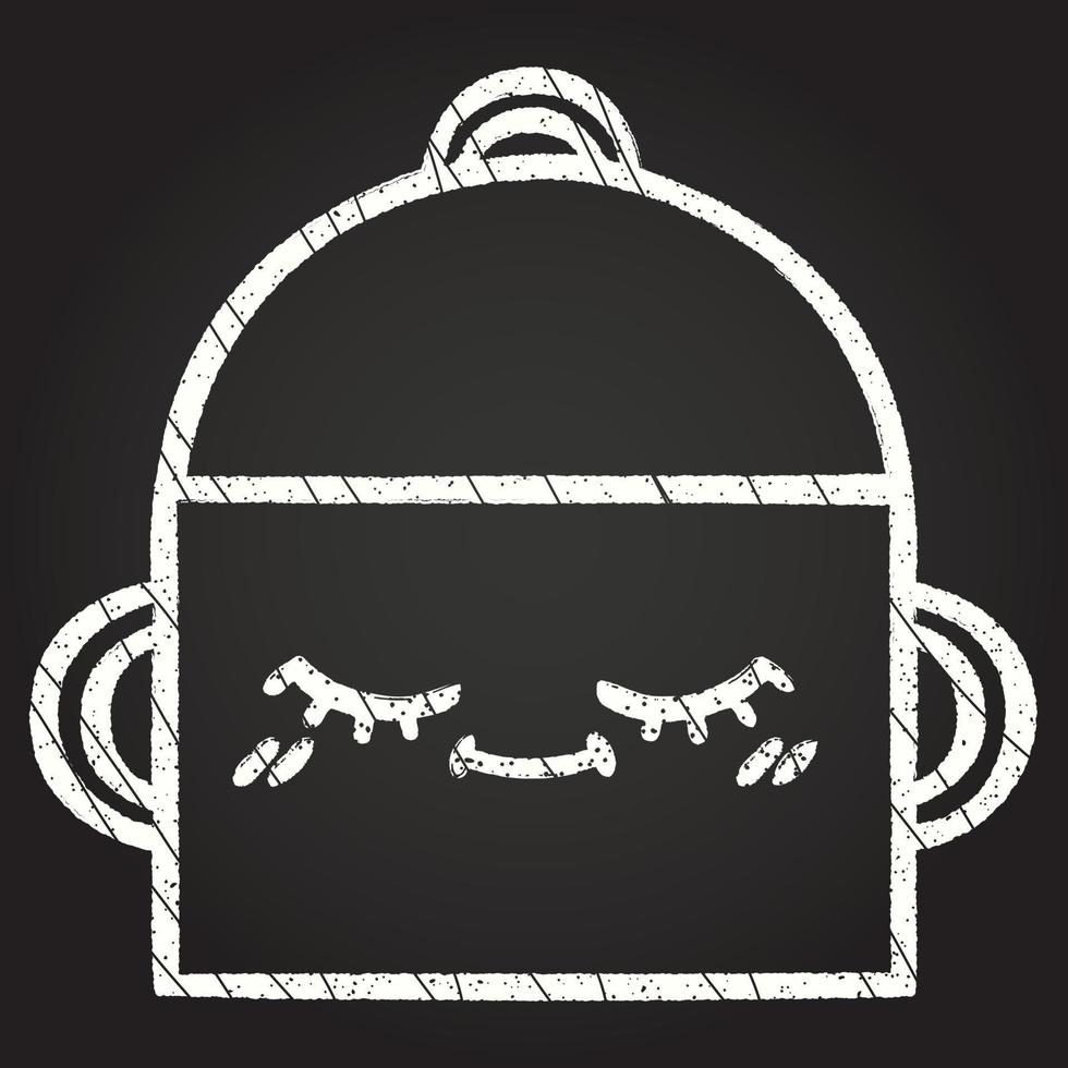 Cooking Pot Chalk Drawing vector