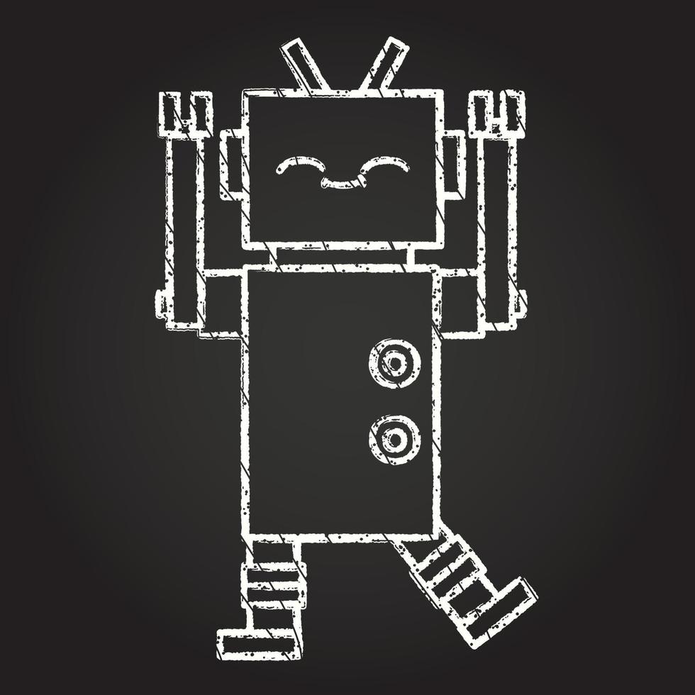 Robot Chalk Drawing 13111850 Vector Art at Vecteezy