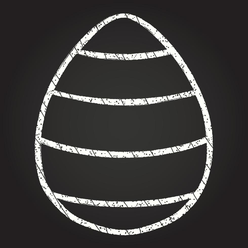 dibujo de tiza de huevo de pascua vector