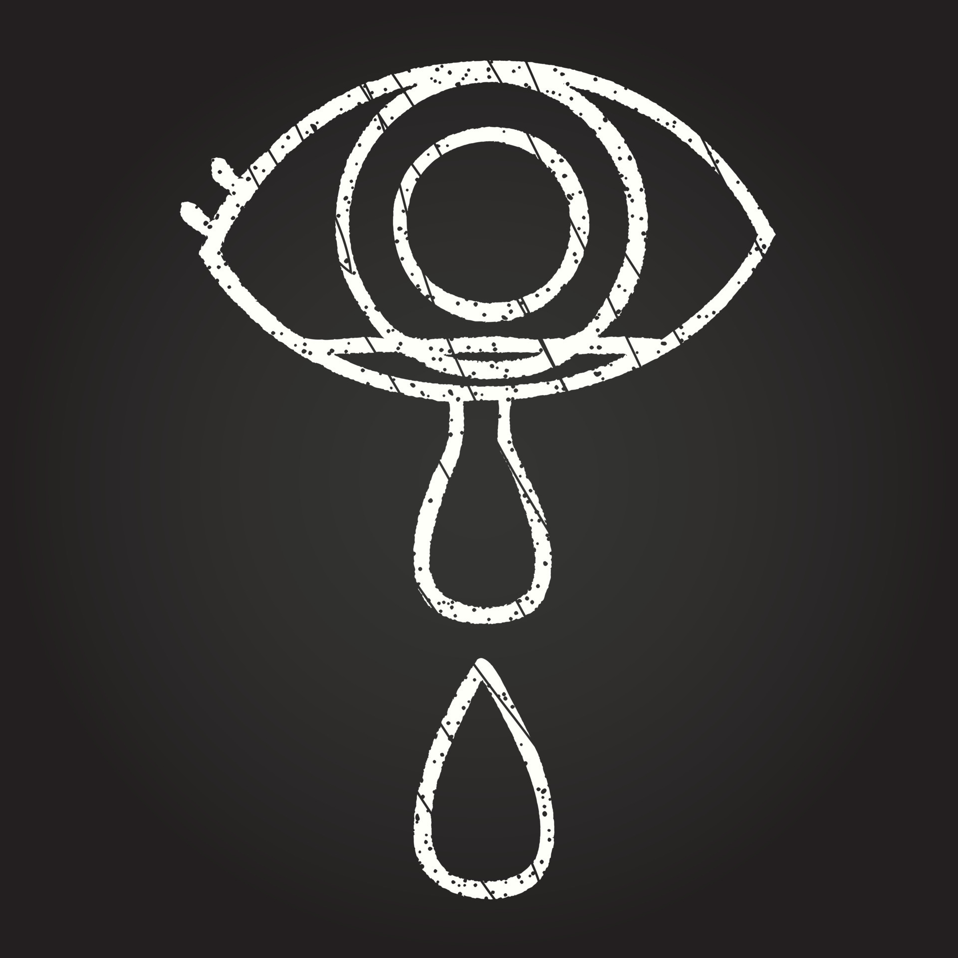 Crying Eye Chalk Drawing 13111867 Vector Art at Vecteezy