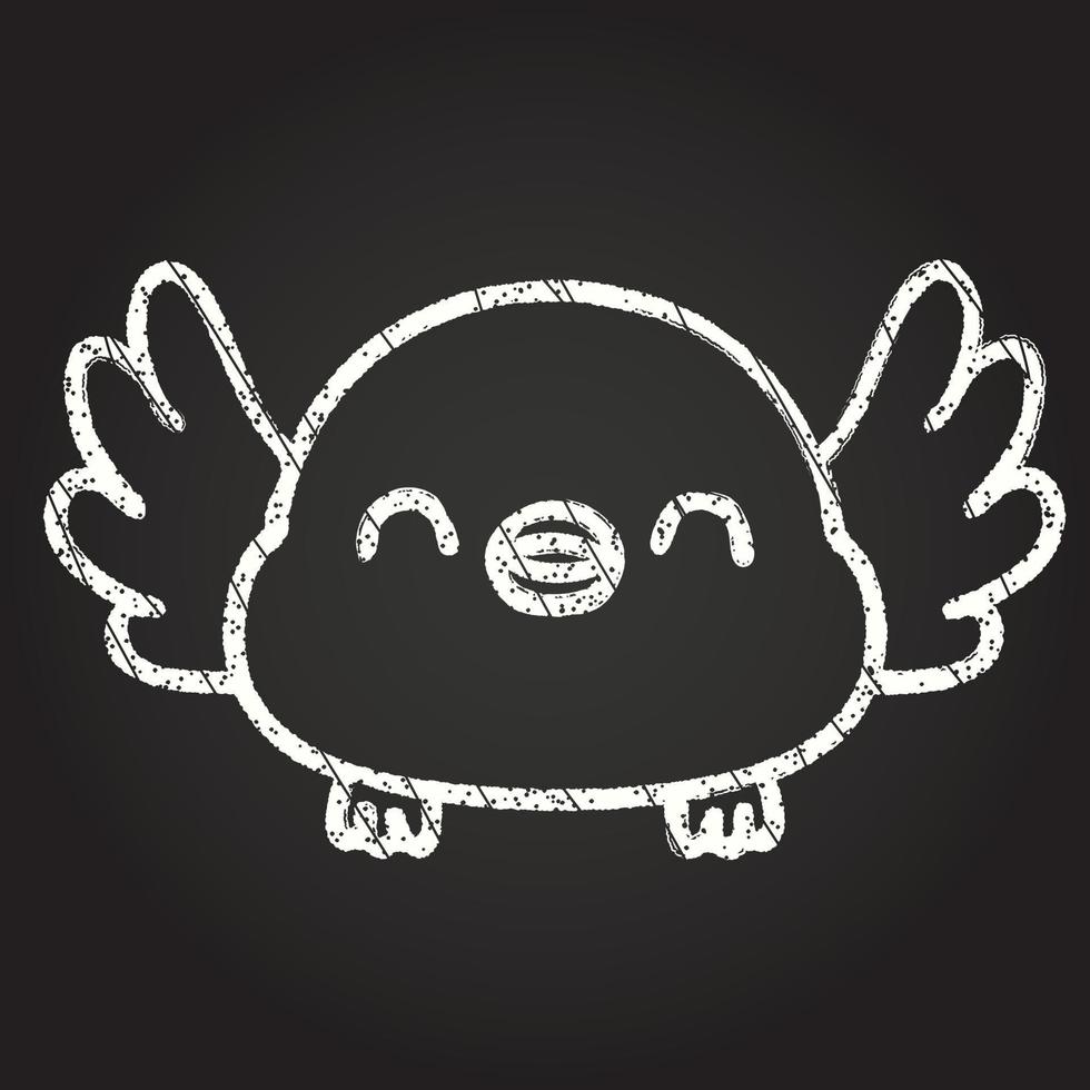 Cute Chick Chalk Drawing vector