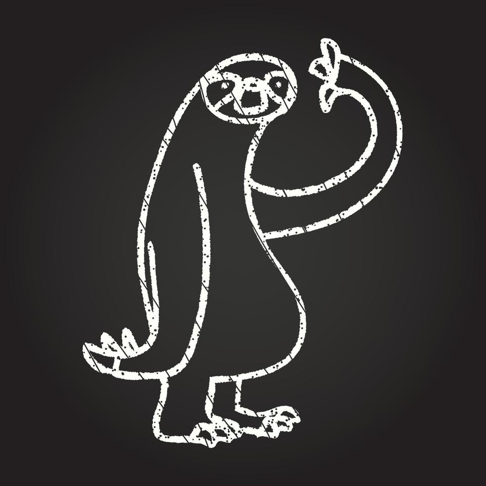 Sloth Chalk Drawing vector