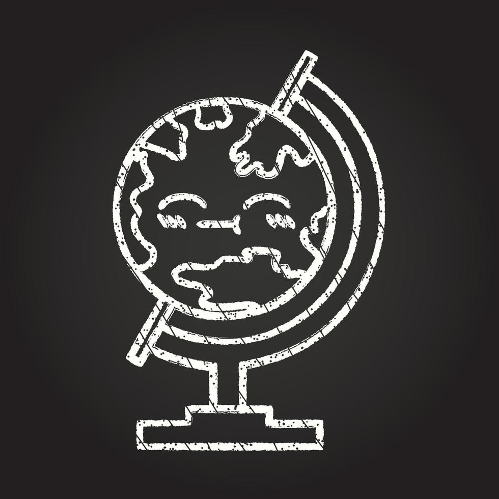 Geography Globe Chalk Drawing 13111983 Vector Art at Vecteezy