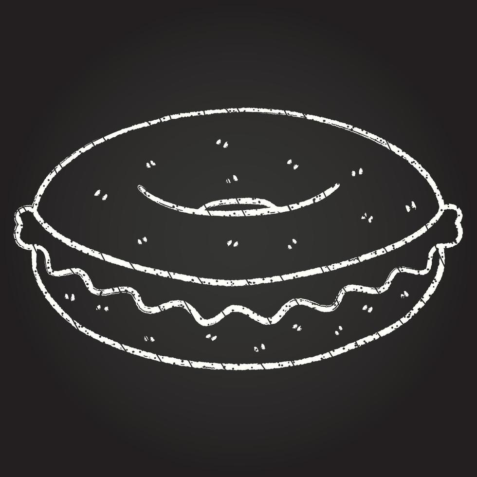 Bagel Chalk Drawing vector