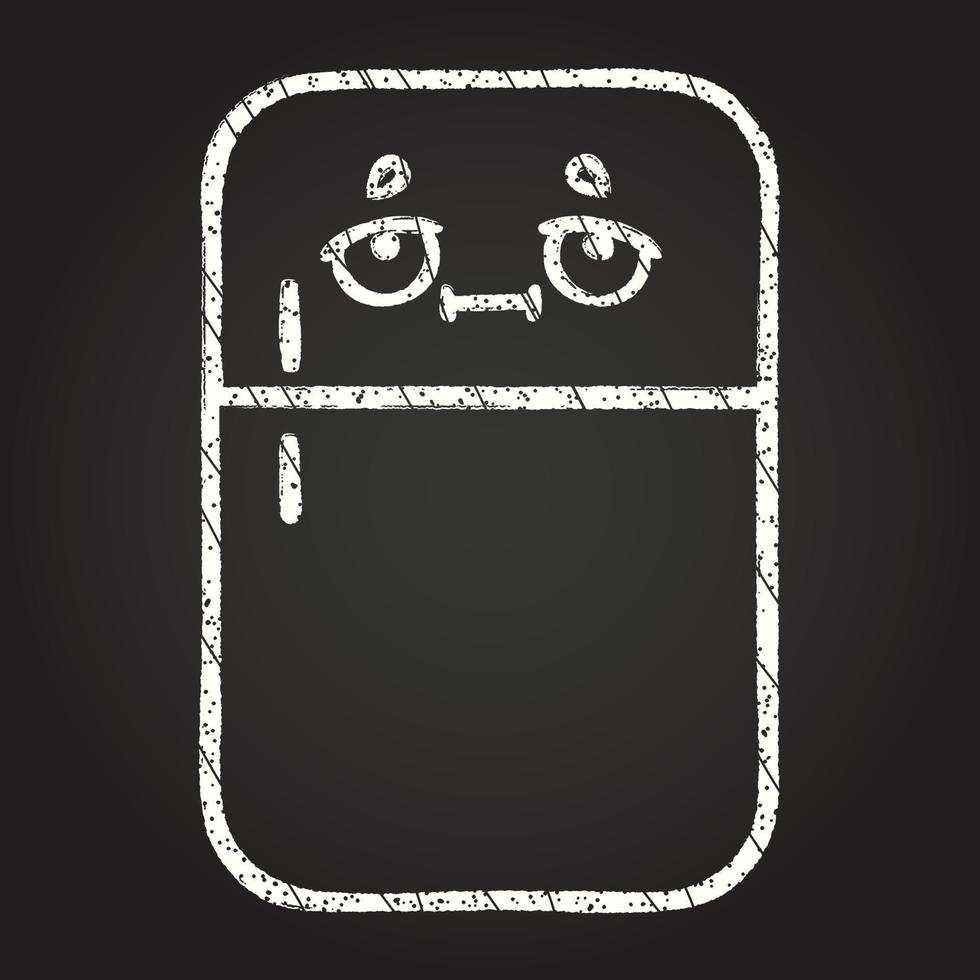 Kitchen Fridge Chalk Drawing vector