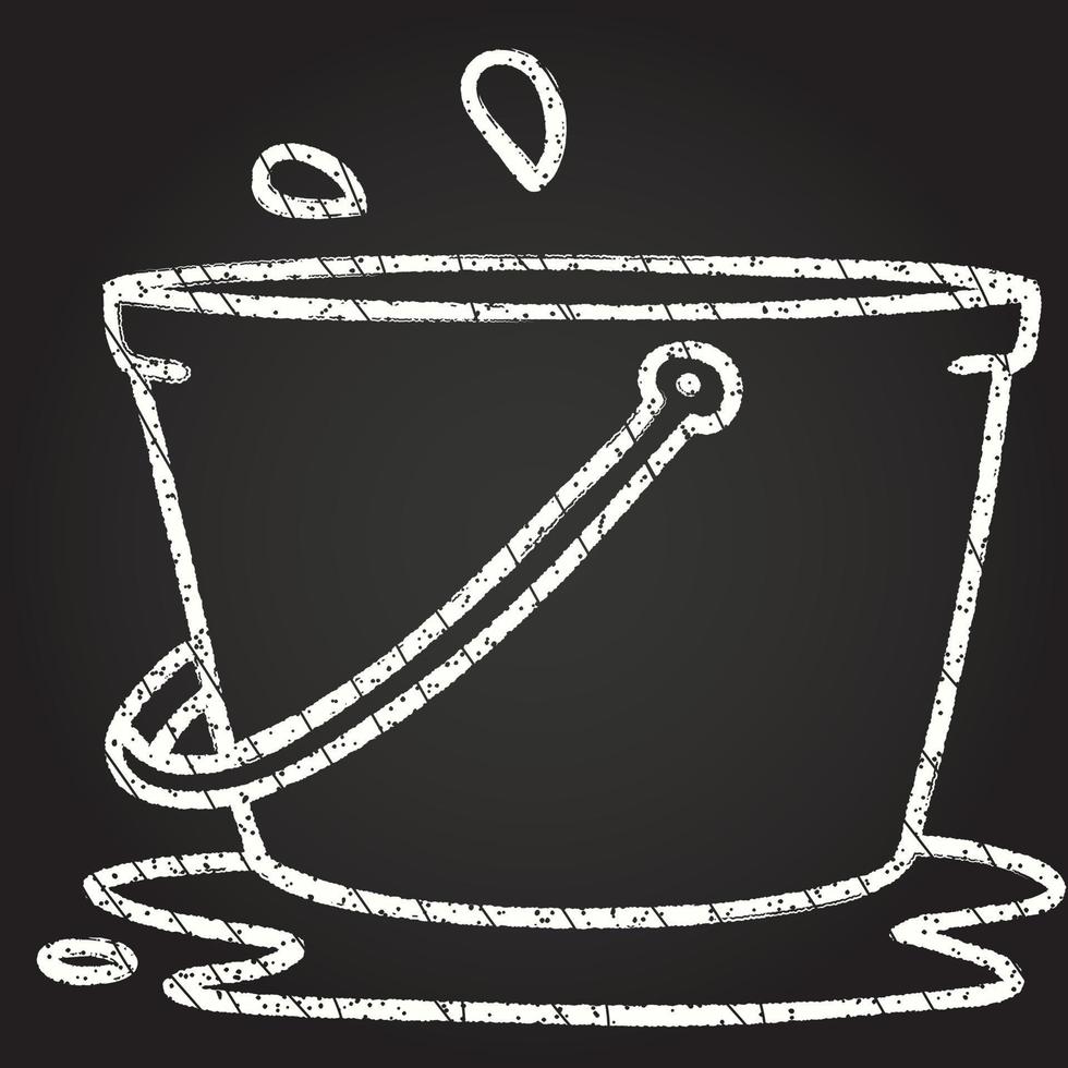 Wet Bucket Chalk Drawing vector