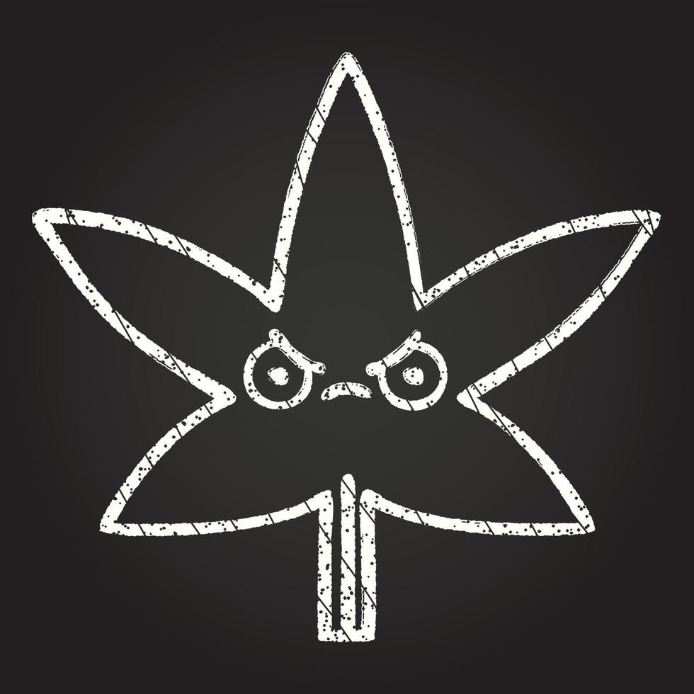 Leaf Chalk Drawing vector
