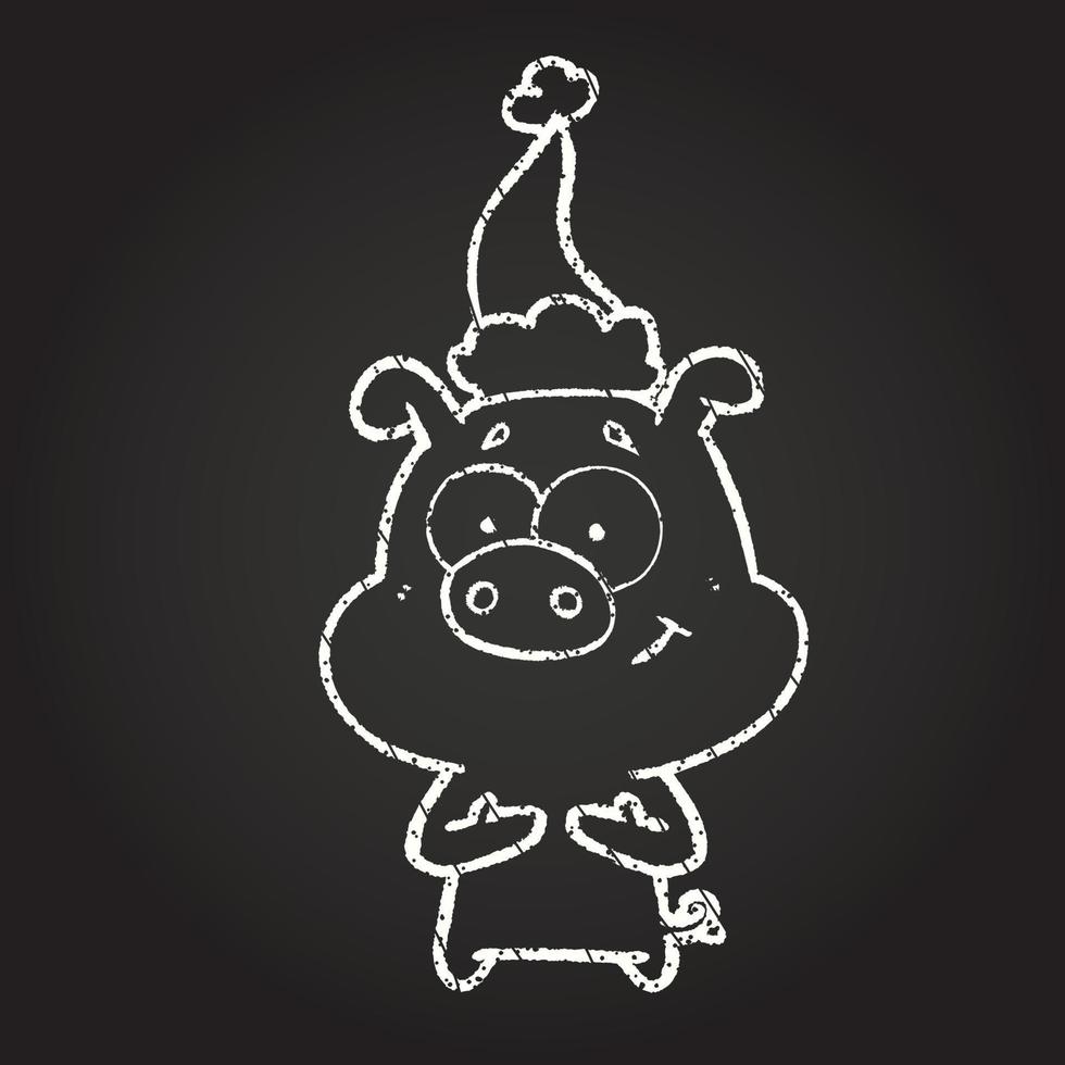 Pig Chalk Drawing vector