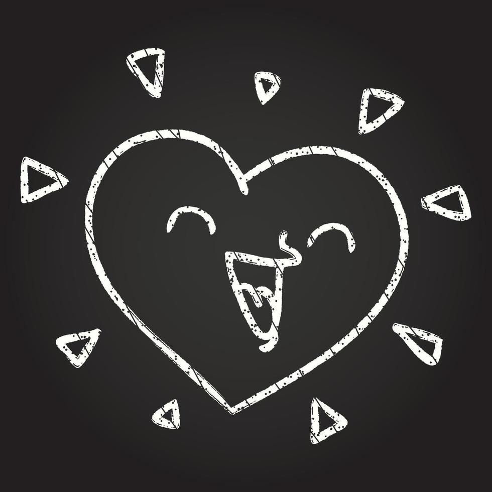 Heart Chalk Drawing vector