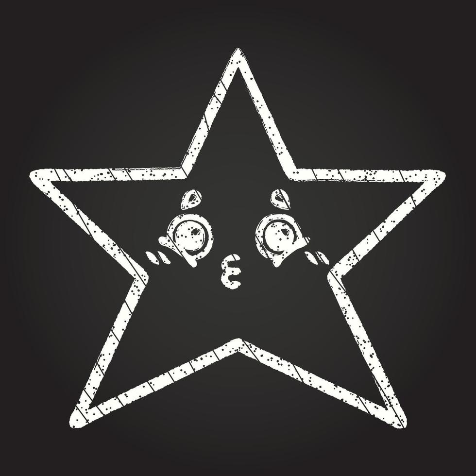 Star Chalk Drawing vector