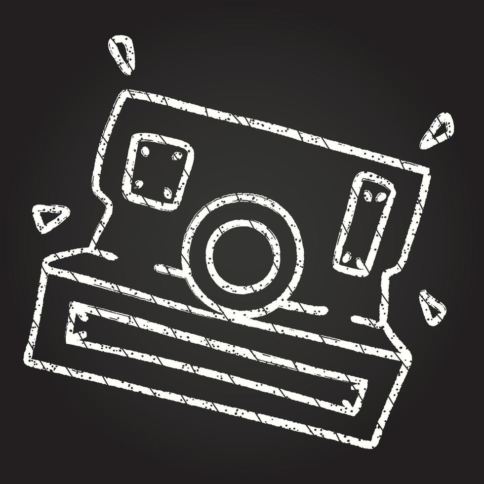 Instant Camera Chalk Drawing vector