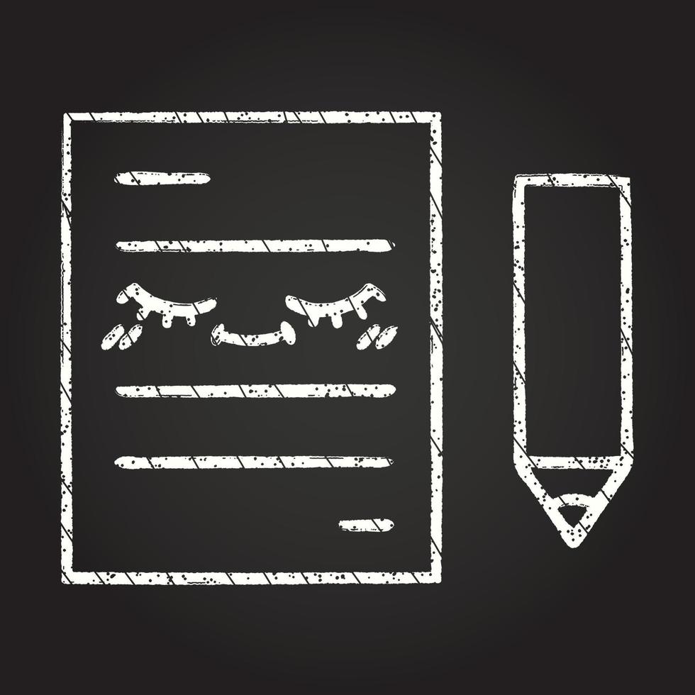 Paper Chalk Drawing vector