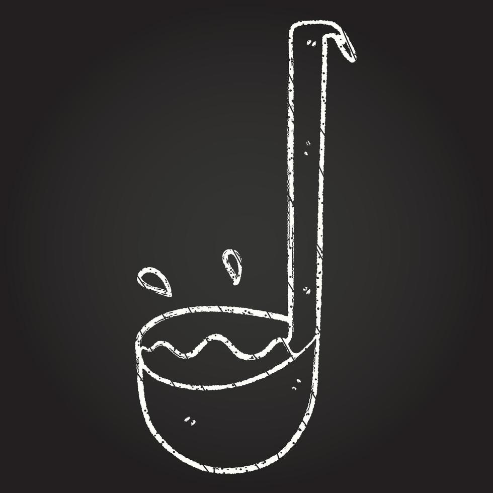 Ladel Chalk Drawing vector