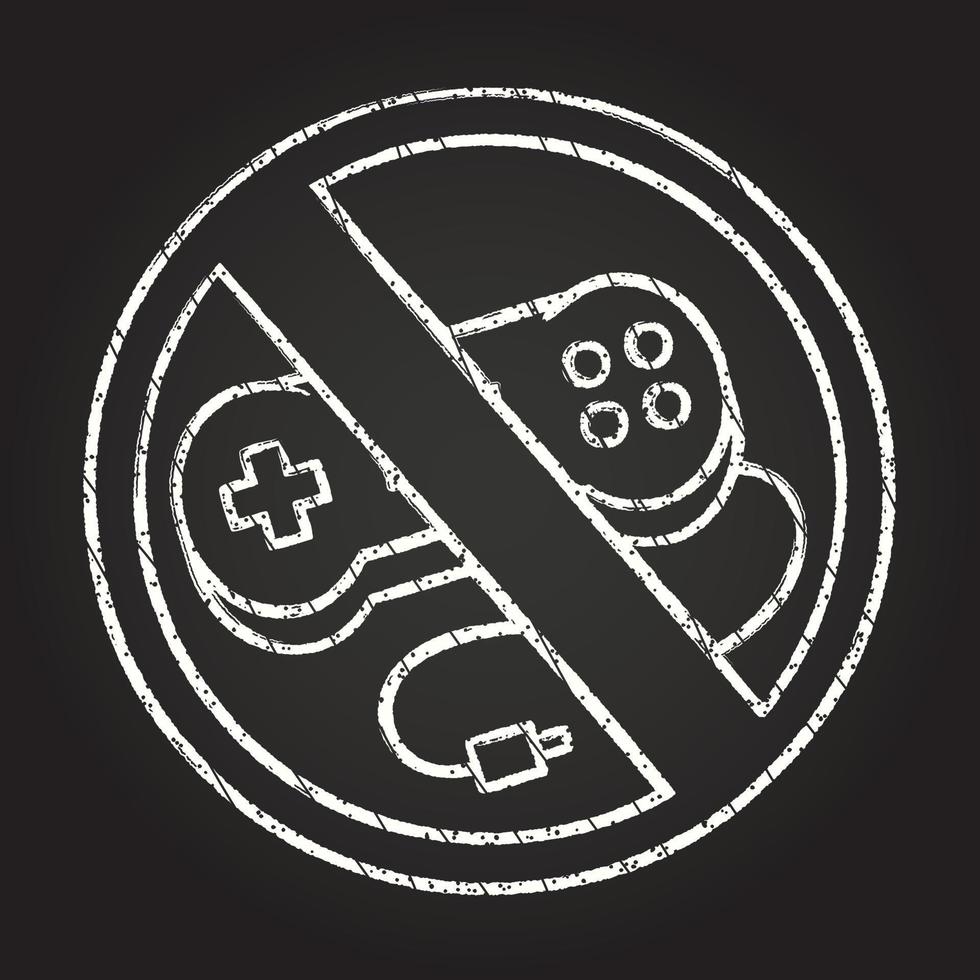Games Ban Chalk Drawing vector