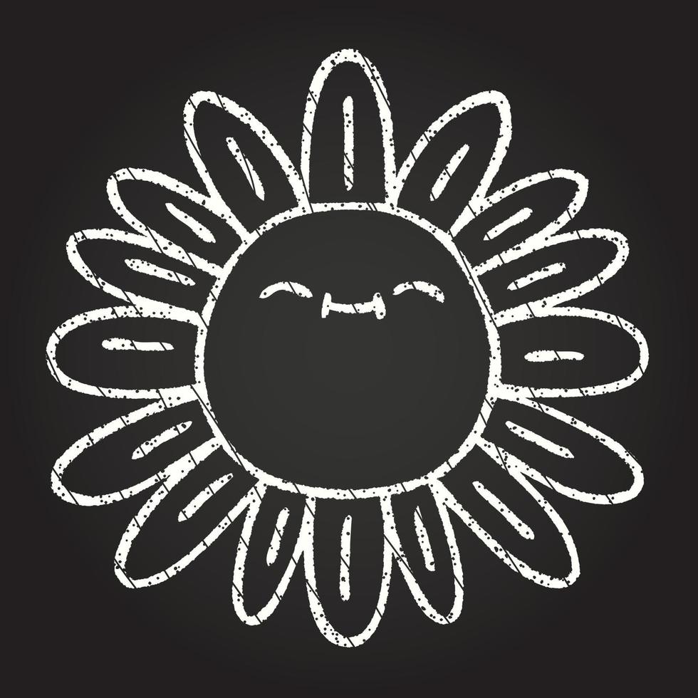 Daisy Flower Chalk Drawing 13112235 Vector Art at Vecteezy