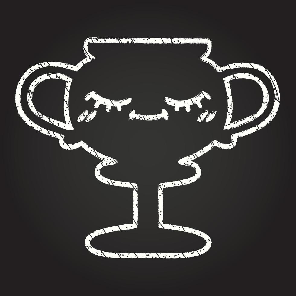 Trophy Chalk Drawing vector