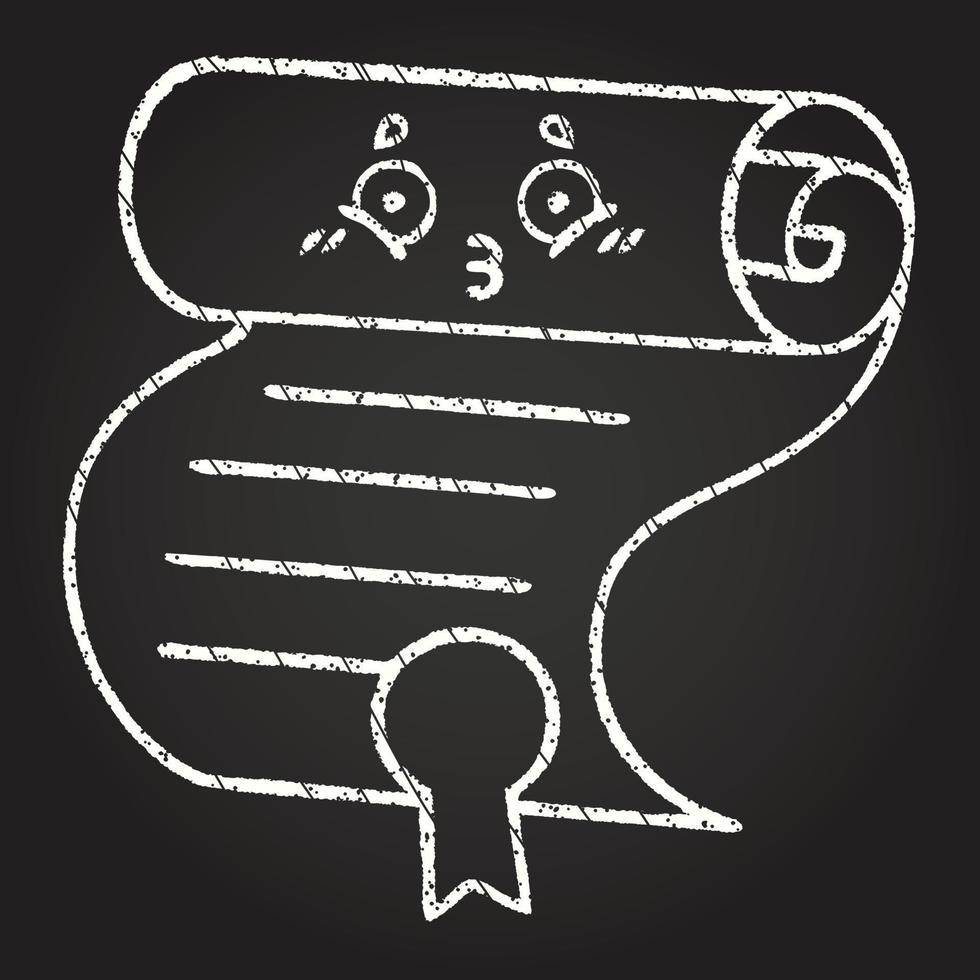 Important Document Chalk Drawing vector