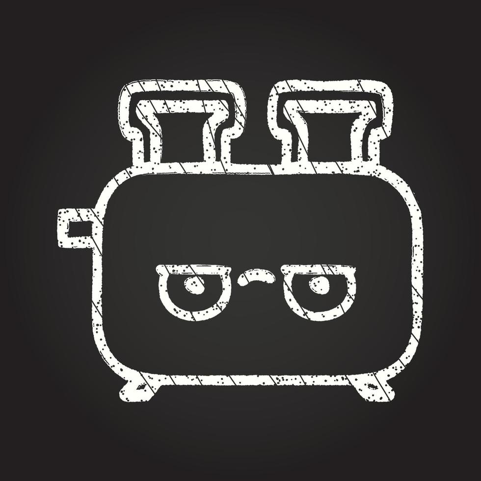 Toaster Chalk Drawing vector