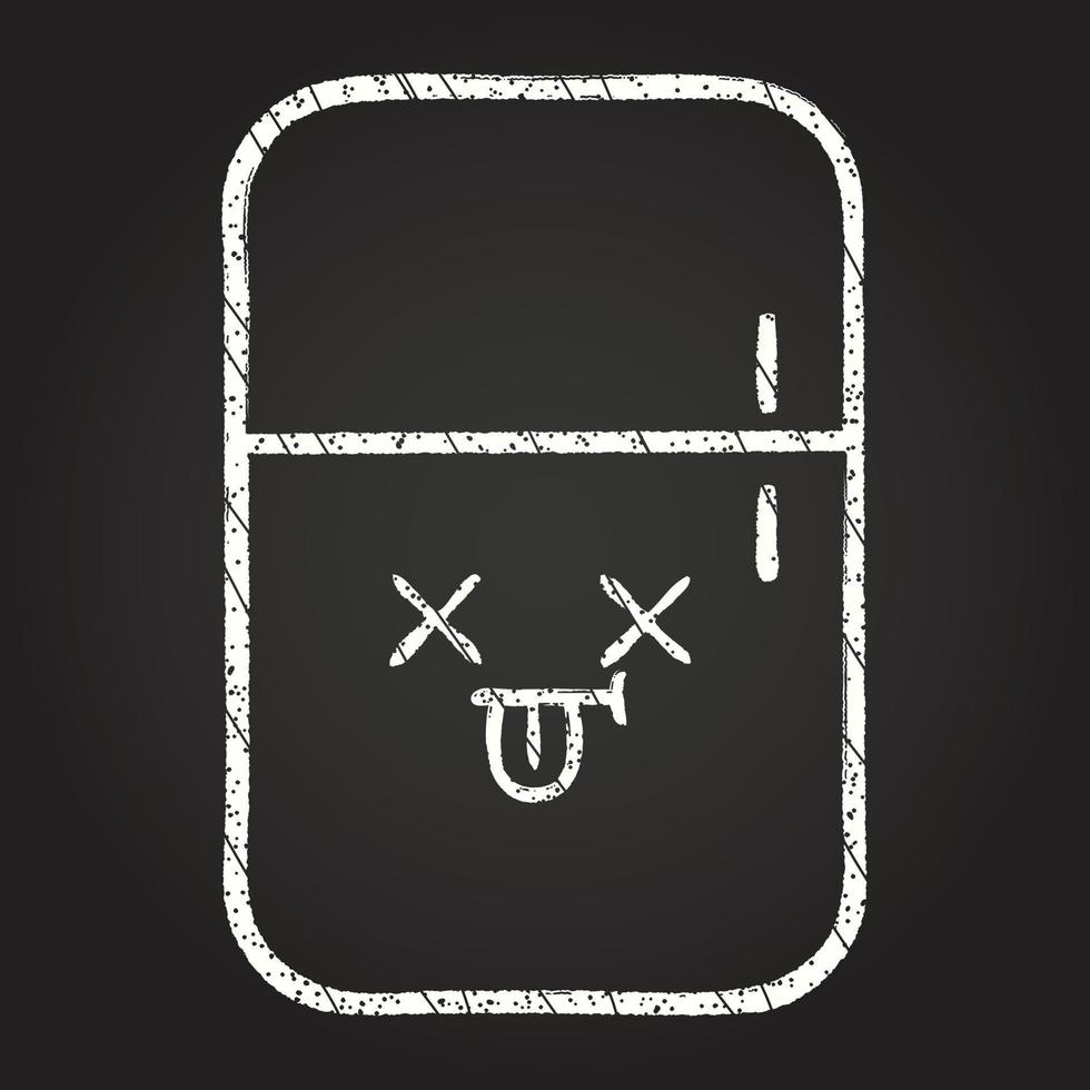 Dead Refrigerator Chalk Drawing vector