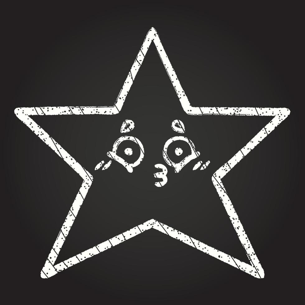 Star Chalk Drawing vector