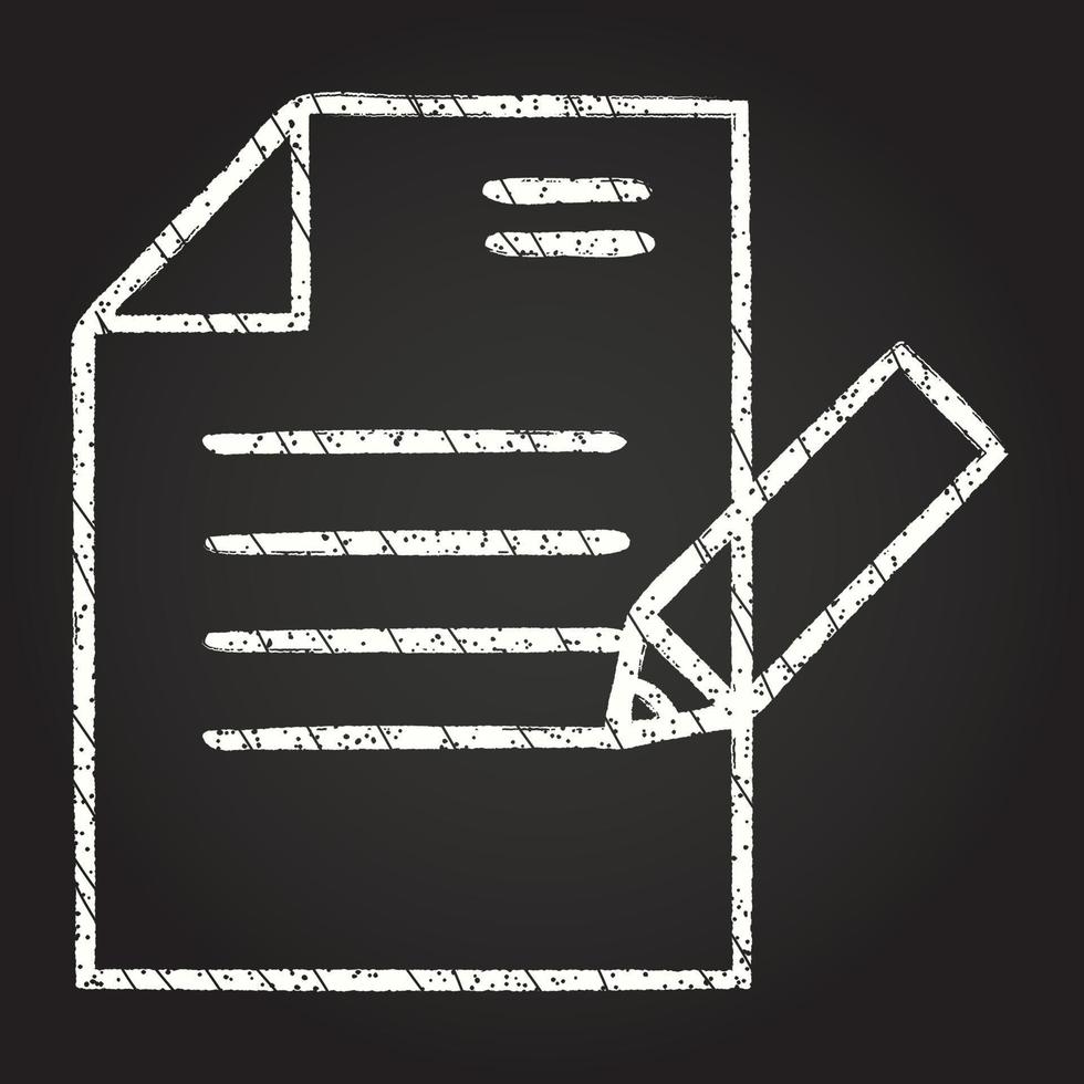 Taking Notes Chalk Drawing vector