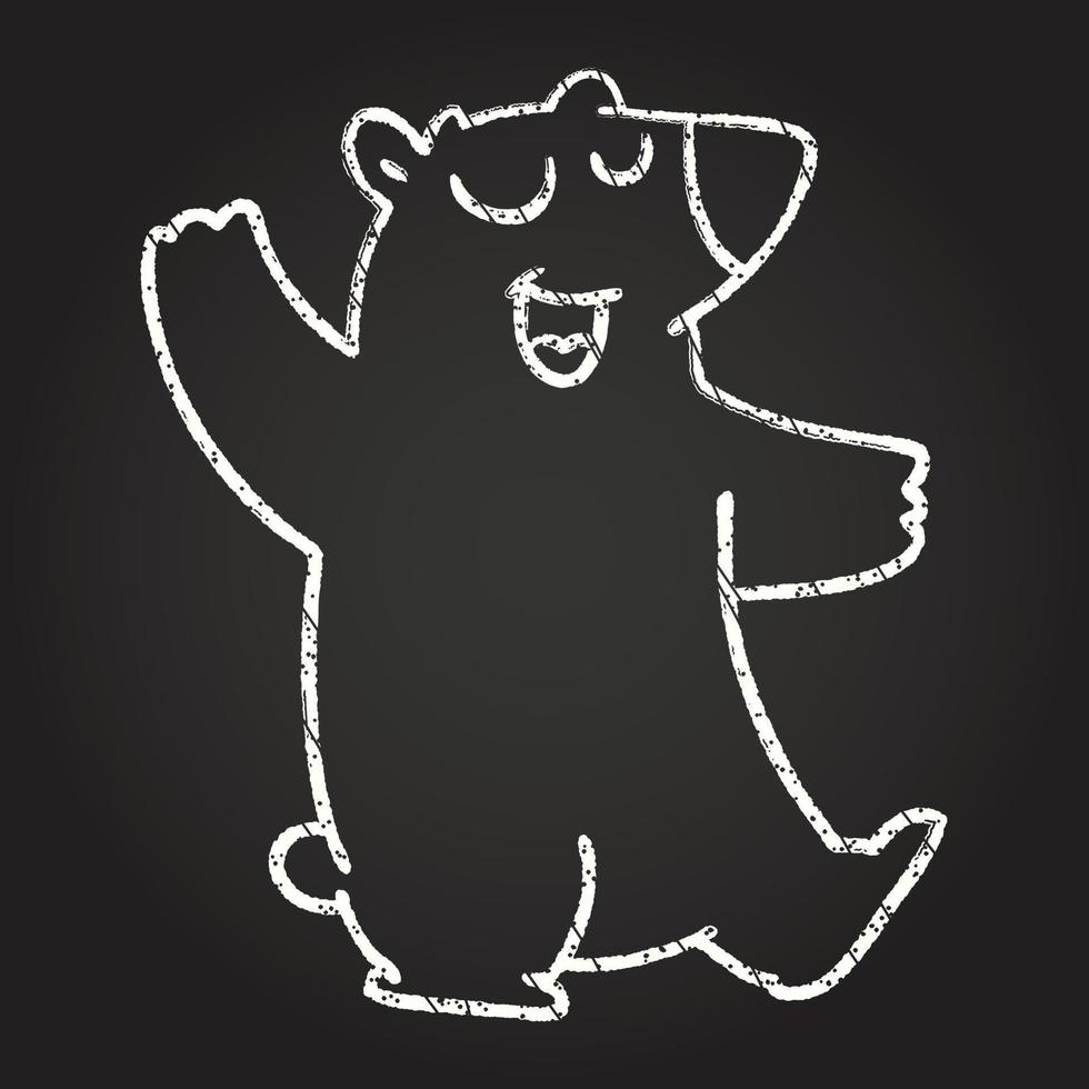 Polar Bear Chalk Drawing vector