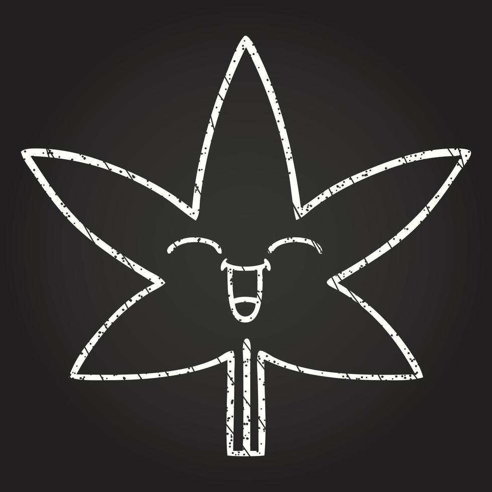 Leaf Chalk Drawing vector